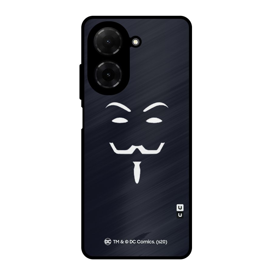 Minimal Anonymous Mask Metal Back Case for Poco C71