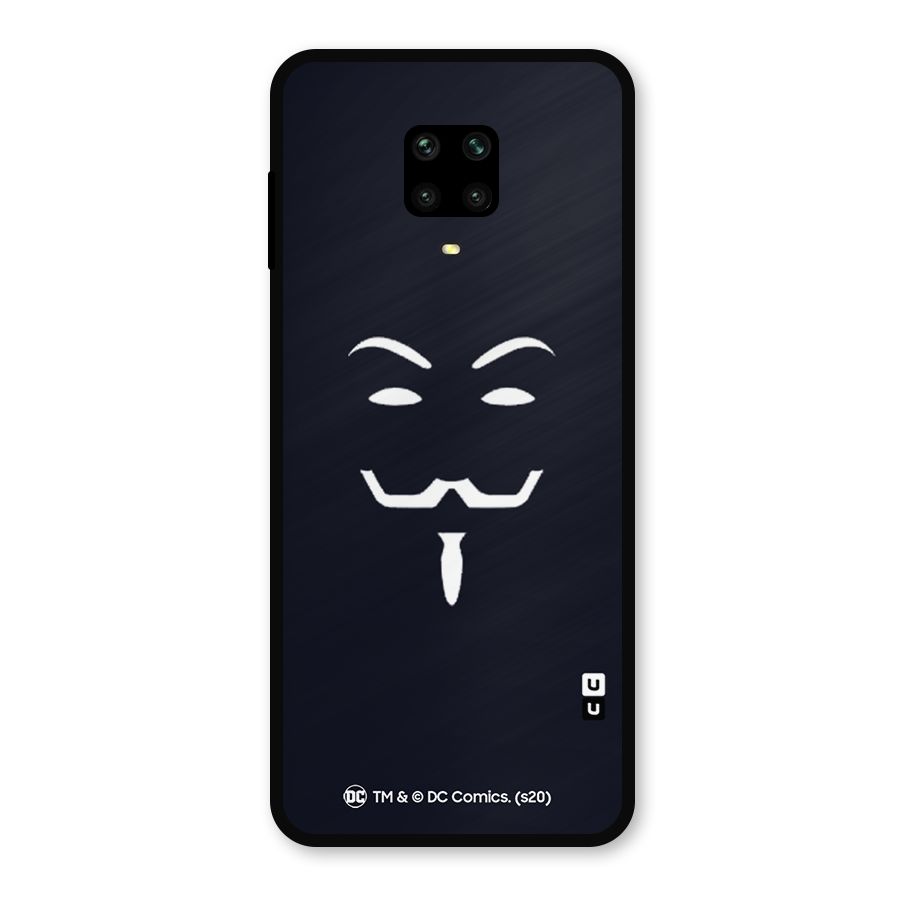 Minimal Anonymous Mask Metal Back Case for Poco M2