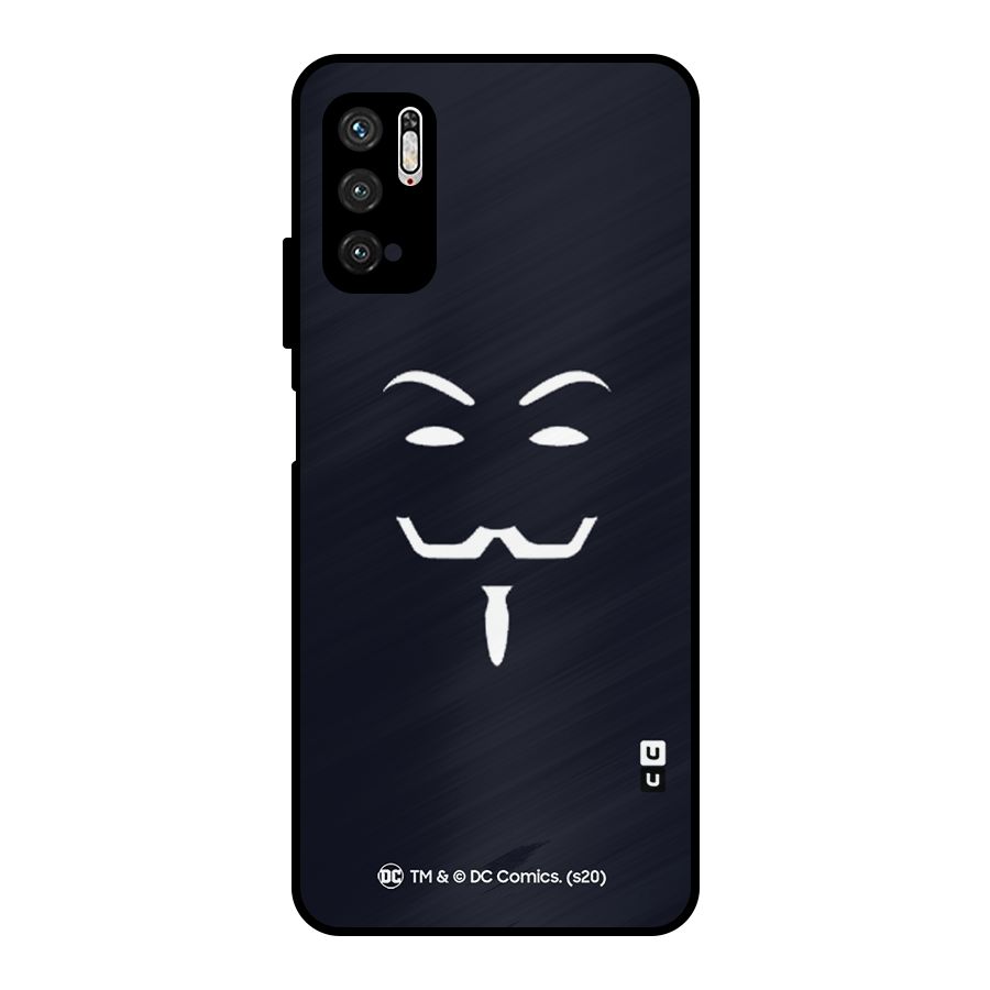 Minimal Anonymous Mask Metal Back Case for Poco M3 Pro 5G