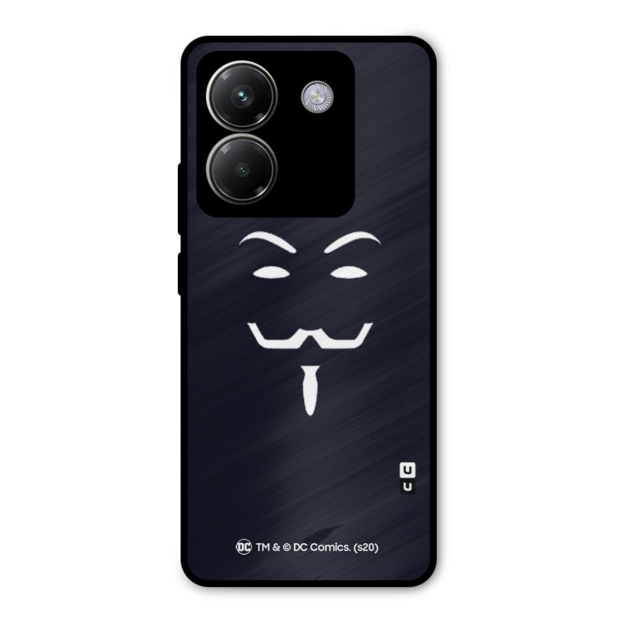 Minimal Anonymous Mask Metal Back Case for Poco M7 Pro 5G
