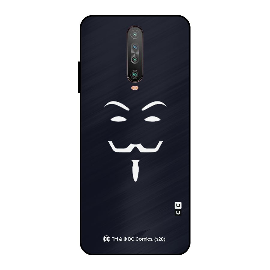 Minimal Anonymous Mask Metal Back Case for Poco X2
