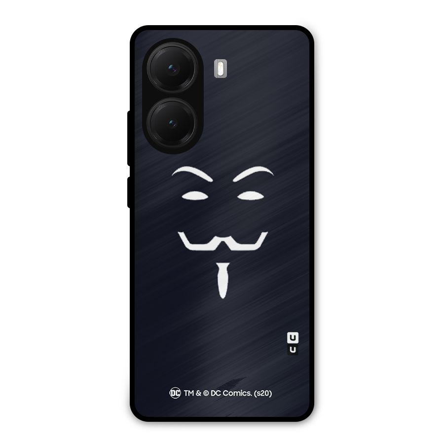 Minimal Anonymous Mask Metal Back Case for Poco X7 Pro