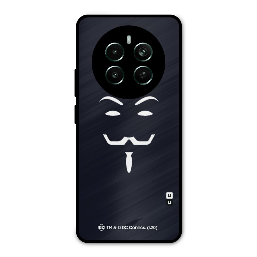 Minimal Anonymous Mask Metal Back Case for Realme 12 Pro Plus