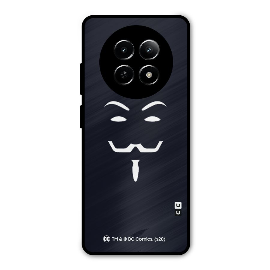 Minimal Anonymous Mask Metal Back Case for Realme 12x 5G