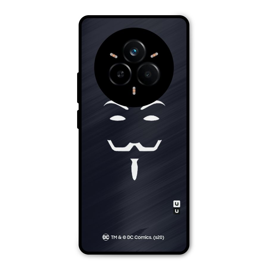 Minimal Anonymous Mask Metal Back Case for Realme 14 Pro Plus