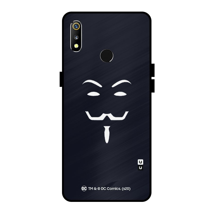 Minimal Anonymous Mask Metal Back Case for Realme 3i