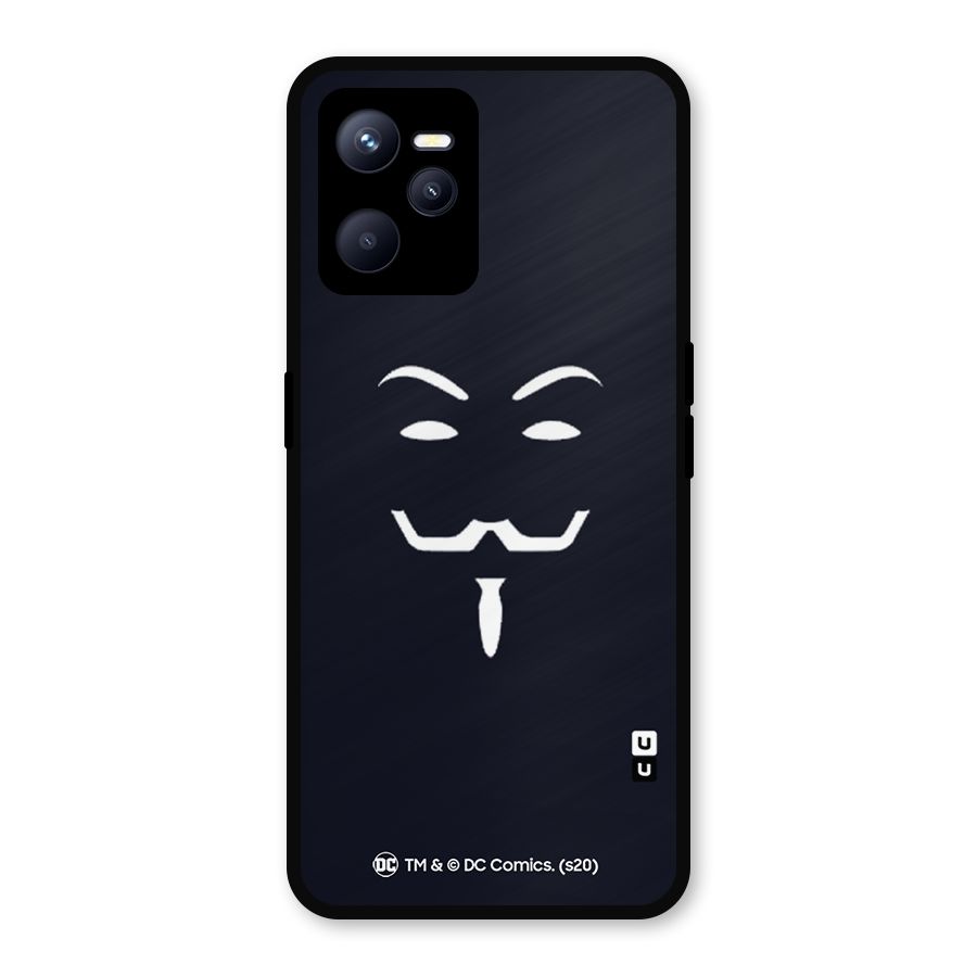 Minimal Anonymous Mask Metal Back Case for Realme C35
