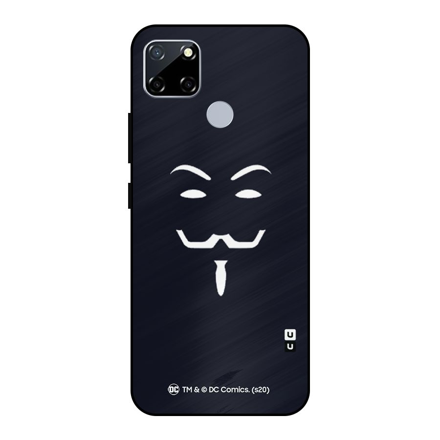 Minimal Anonymous Mask Metal Back Case for Realme Narzo 20