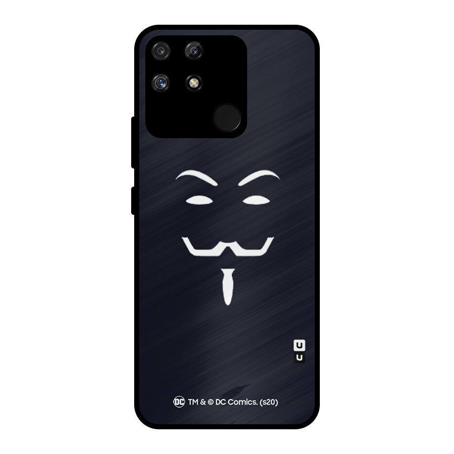Minimal Anonymous Mask Metal Back Case for Realme Narzo 50A