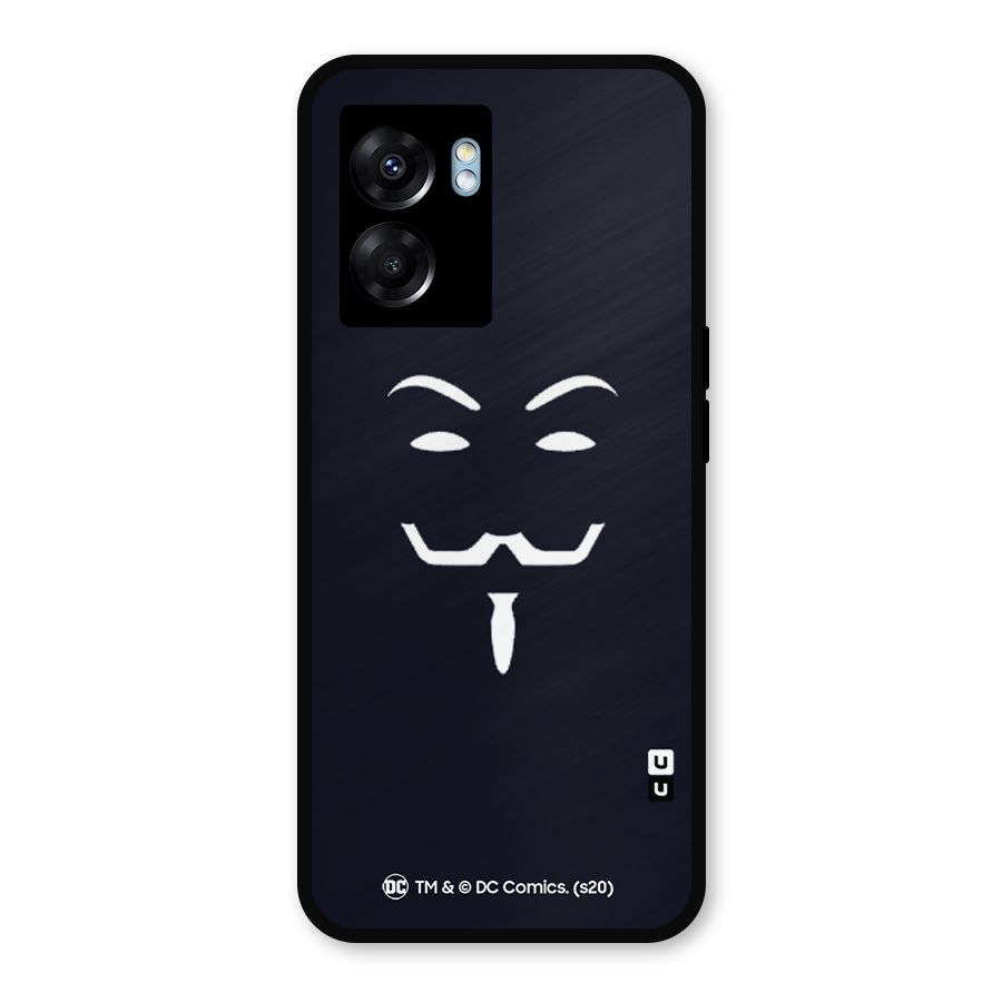 Minimal Anonymous Mask Metal Back Case for Realme Narzo 50 5G