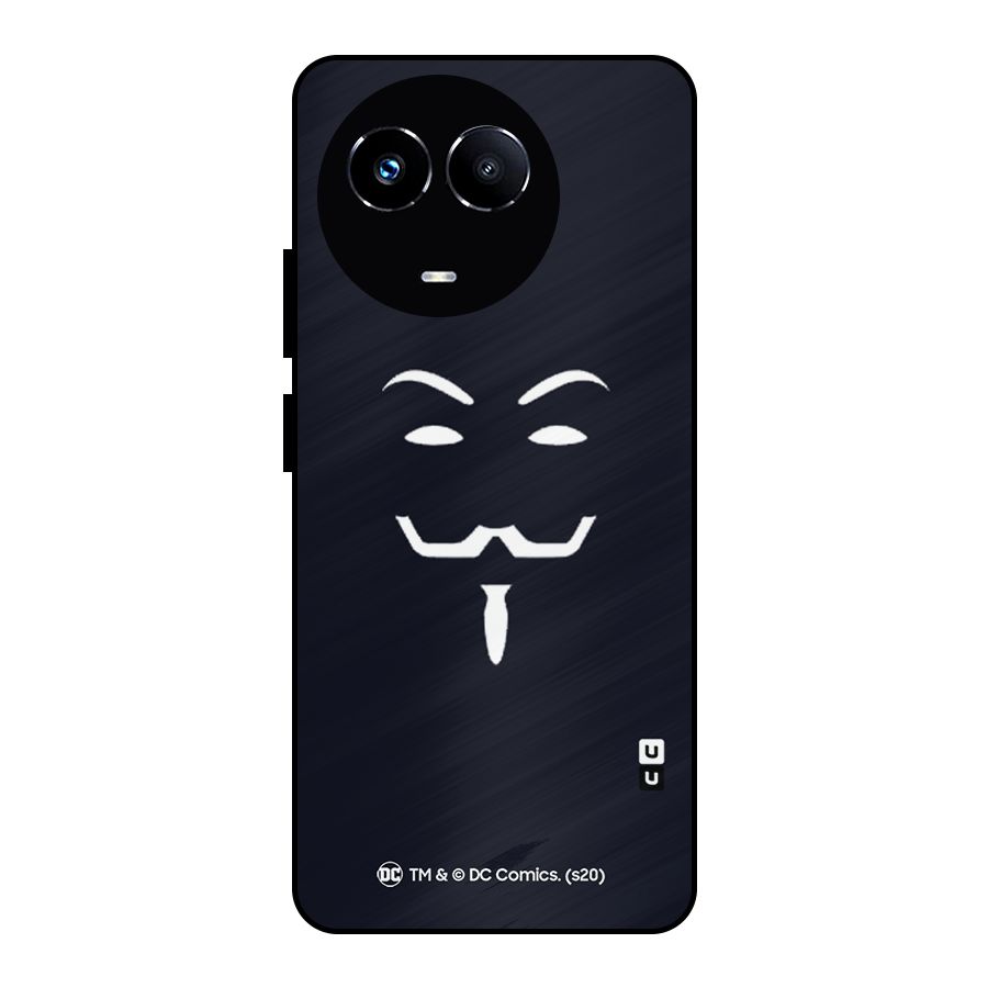 Minimal Anonymous Mask Metal Back Case for Realme Narzo 60X