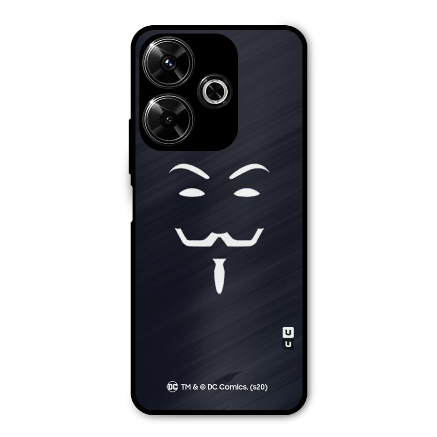 Minimal Anonymous Mask Metal Back Case for Redmi 13 5G
