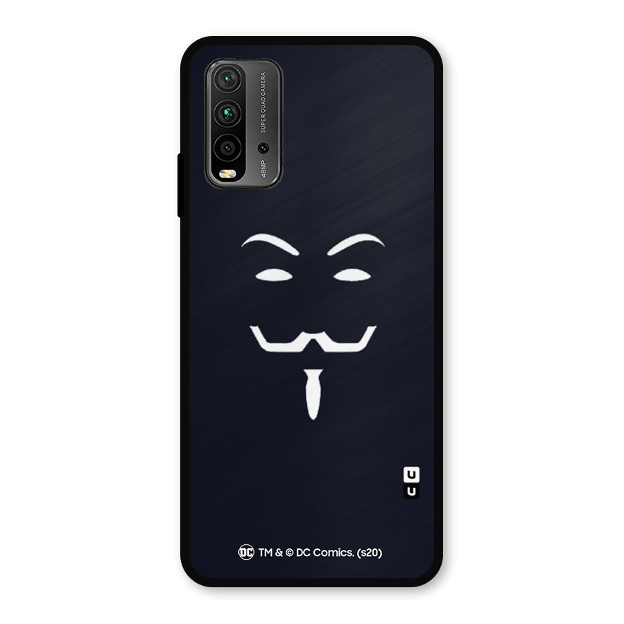 Minimal Anonymous Mask Metal Back Case for Redmi 9 Power