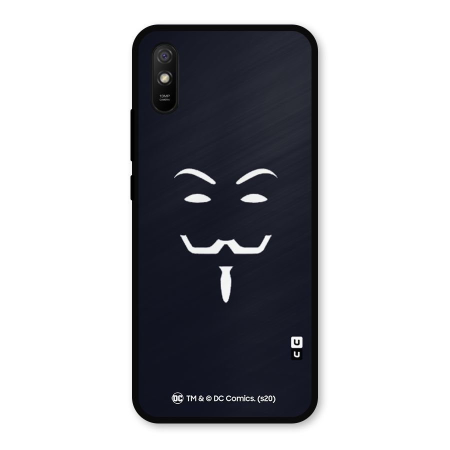 Minimal Anonymous Mask Metal Back Case for Redmi 9a
