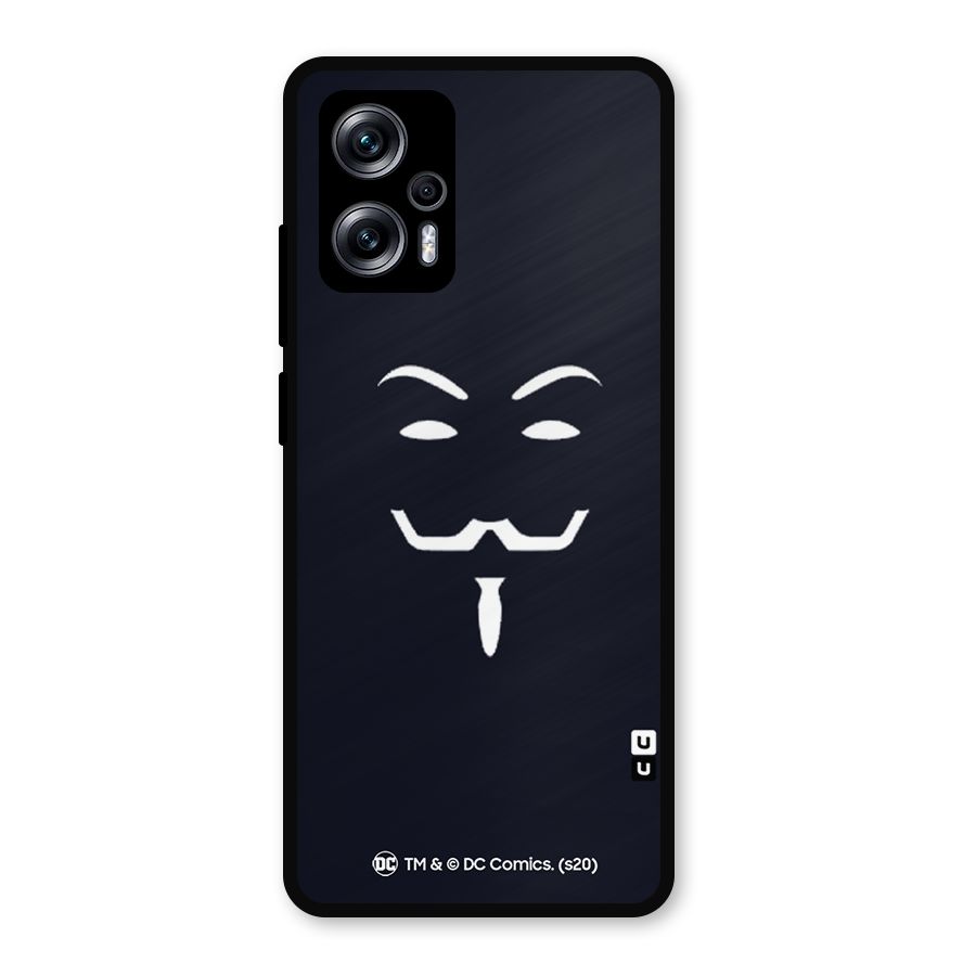 Minimal Anonymous Mask Metal Back Case for Redmi K50i