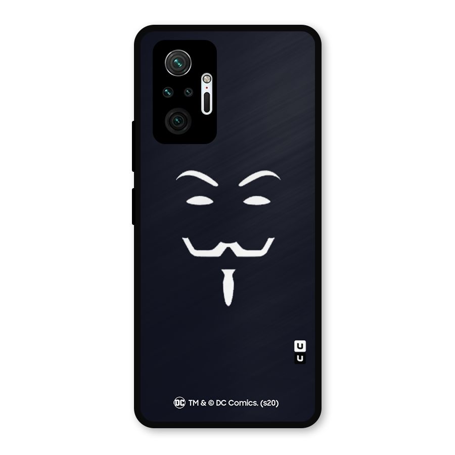 Minimal Anonymous Mask Metal Back Case for Redmi Note 10 Pro Max