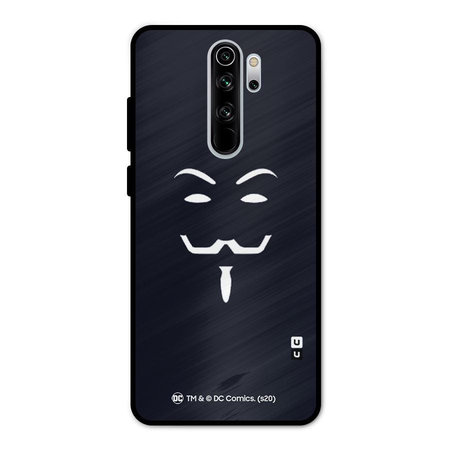 Minimal Anonymous Mask Metal Back Case for Redmi Note 8 Pro