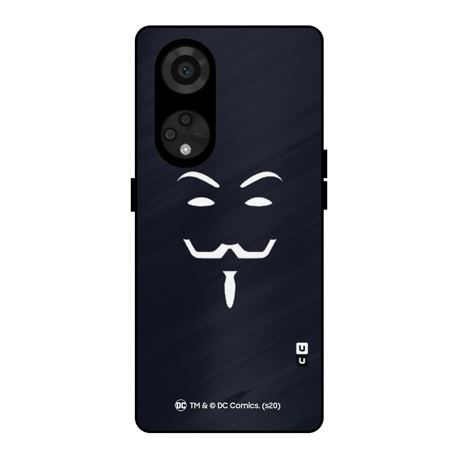 Minimal Anonymous Mask Metal Back Case for Reno8 T 5G