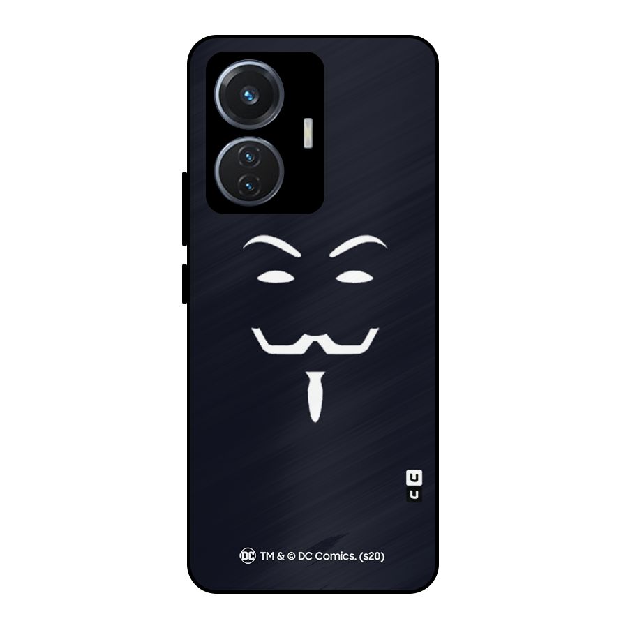Minimal Anonymous Mask Metal Back Case for Vivo T1 44W