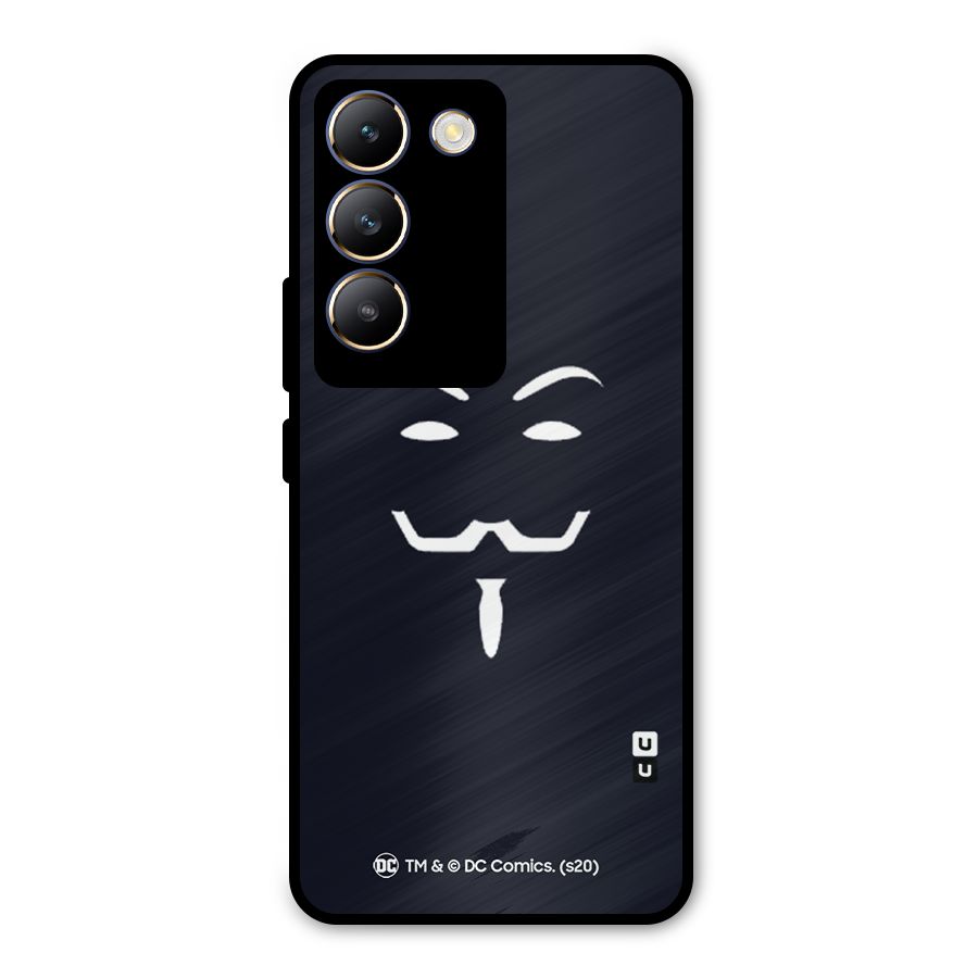 Minimal Anonymous Mask Metal Back Case for Vivo T3 5G