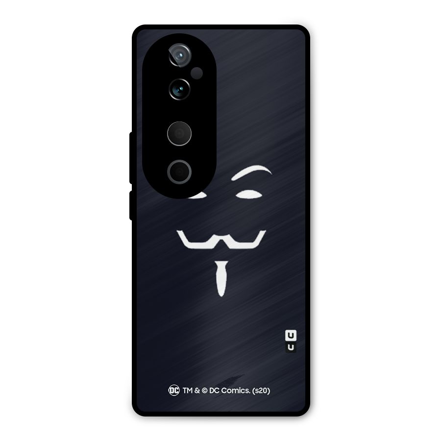 Minimal Anonymous Mask Metal Back Case for Vivo T3 Ultra