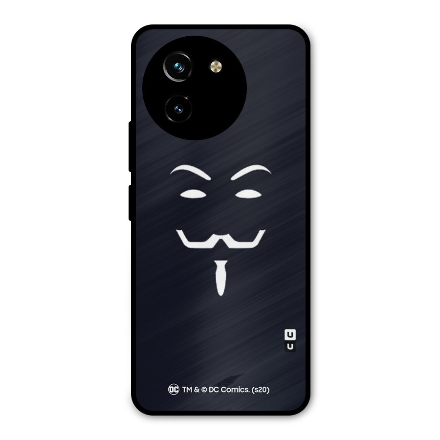 Minimal Anonymous Mask Metal Back Case for Vivo T3x
