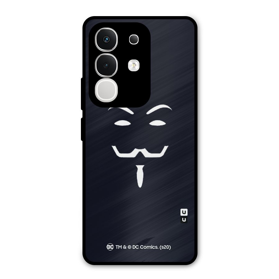 Minimal Anonymous Mask Metal Back Case for Vivo T4x