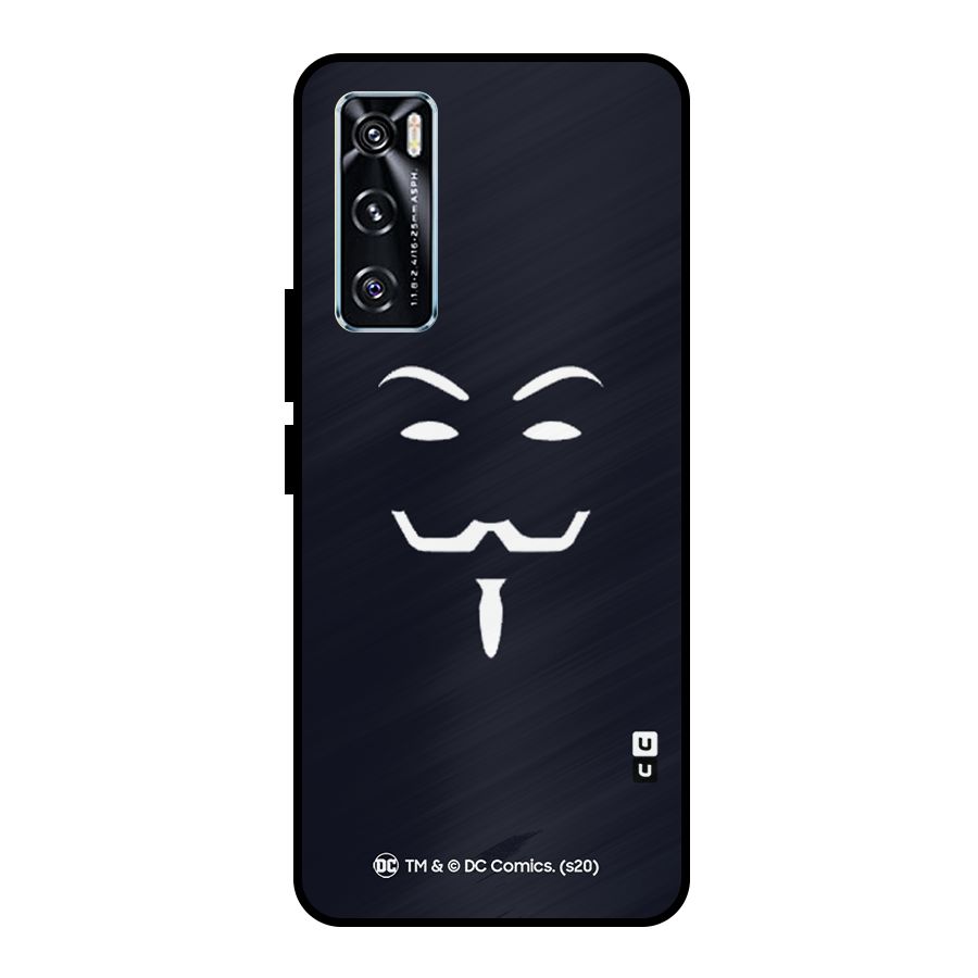 Minimal Anonymous Mask Metal Back Case for Vivo V20 SE