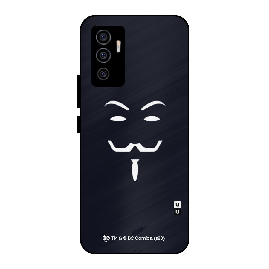 Minimal Anonymous Mask Metal Back Case for Vivo V23e