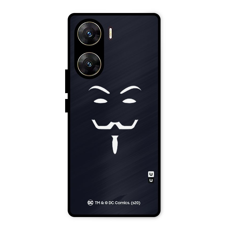 Minimal Anonymous Mask Metal Back Case for Vivo V29e