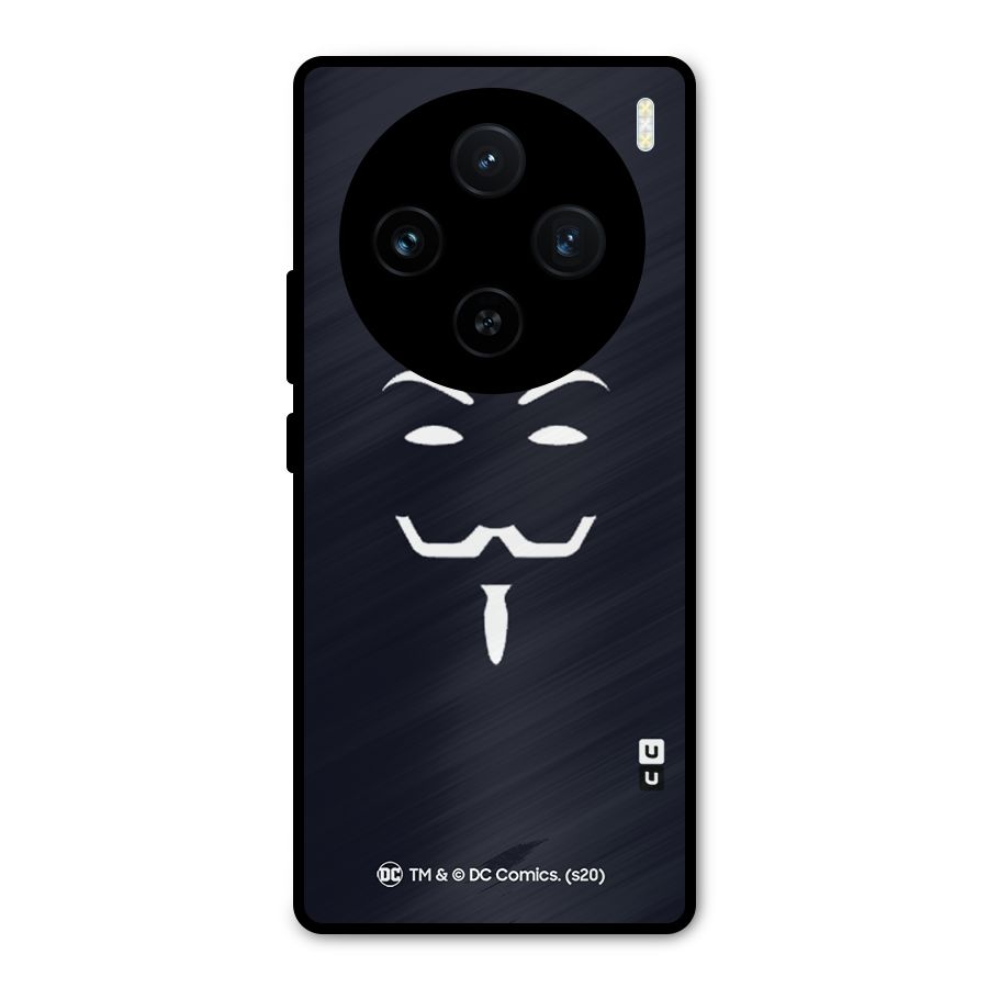 Minimal Anonymous Mask Metal Back Case for Vivo X100