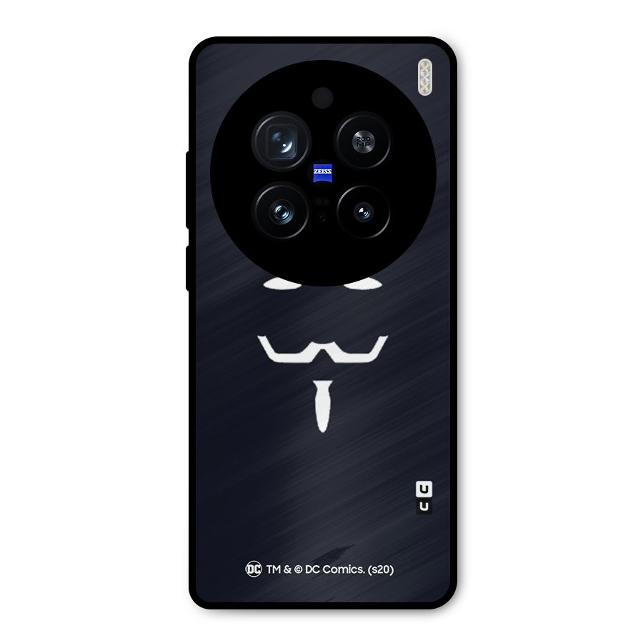Minimal Anonymous Mask Metal Back Case for Vivo X200 Pro