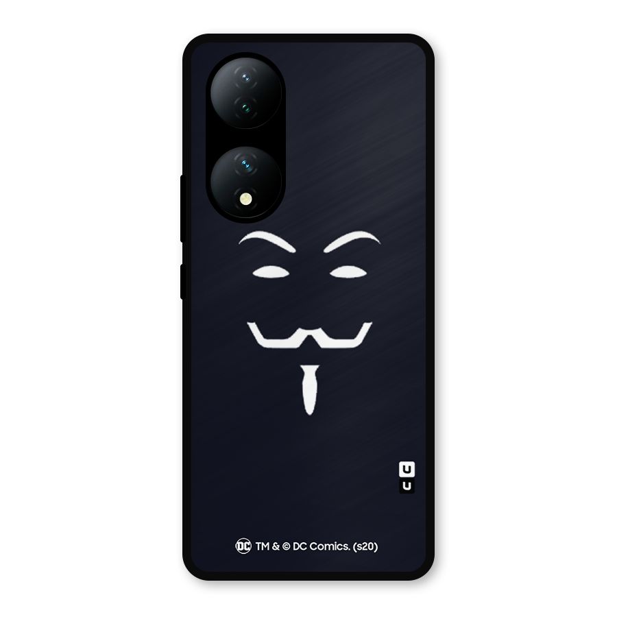 Minimal Anonymous Mask Metal Back Case for Vivo Y100