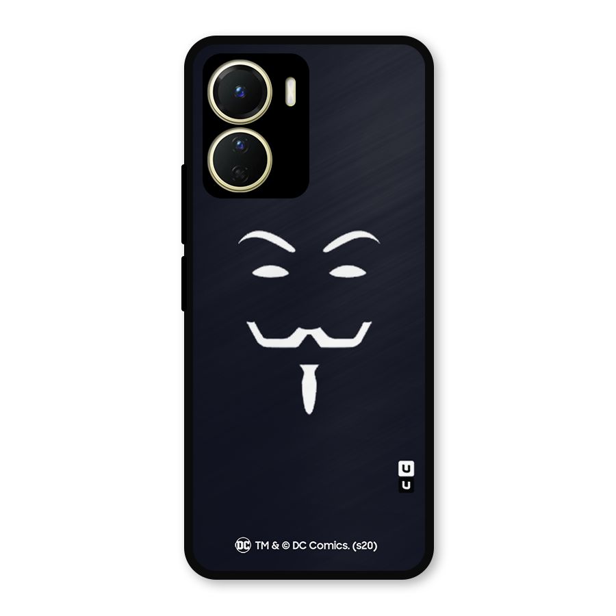 Minimal Anonymous Mask Metal Back Case for Vivo Y16