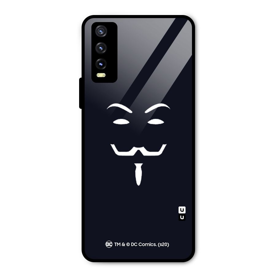 Minimal Anonymous Mask Metal Back Case for Vivo Y20 2021