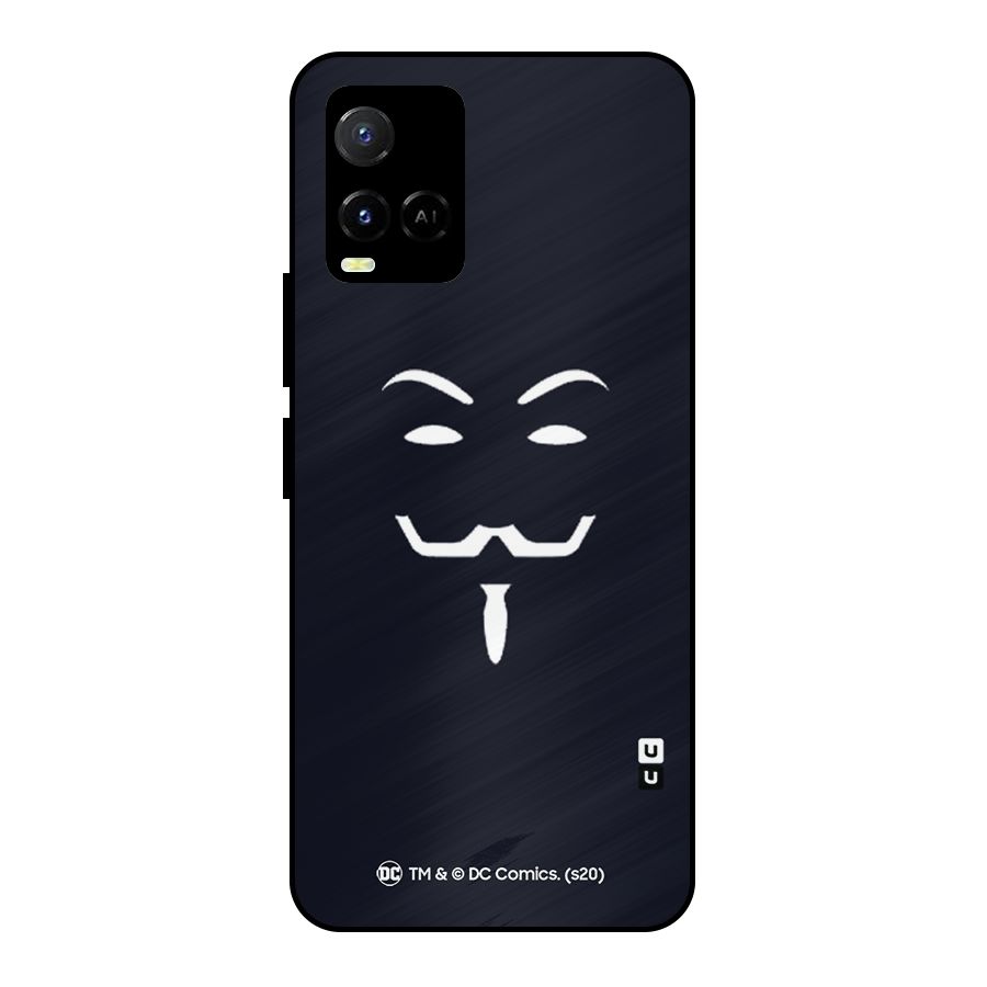 Minimal Anonymous Mask Metal Back Case for Vivo Y21T