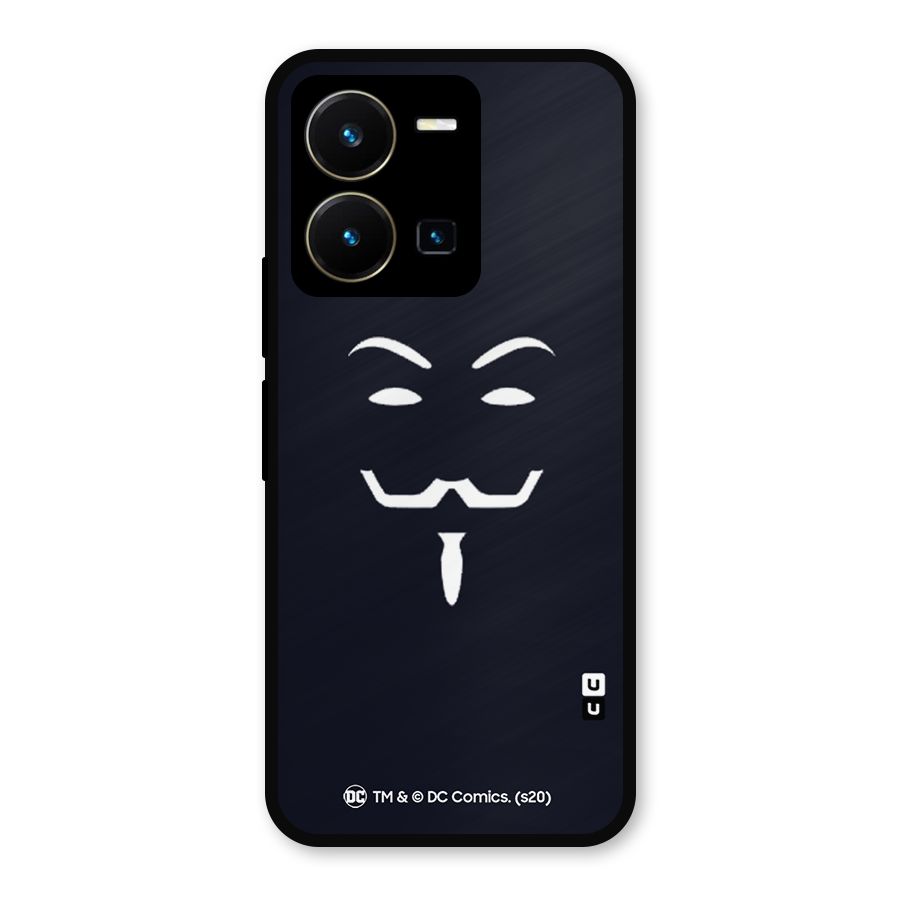 Minimal Anonymous Mask Metal Back Case for Vivo Y35