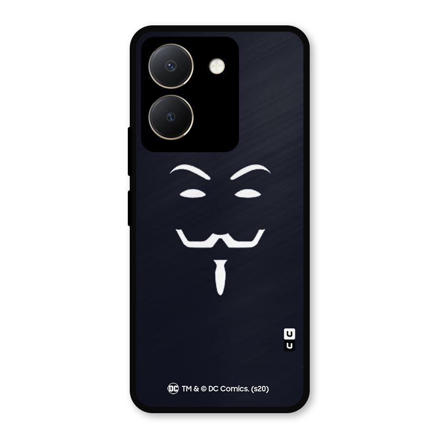 Minimal Anonymous Mask Metal Back Case for Vivo Y36