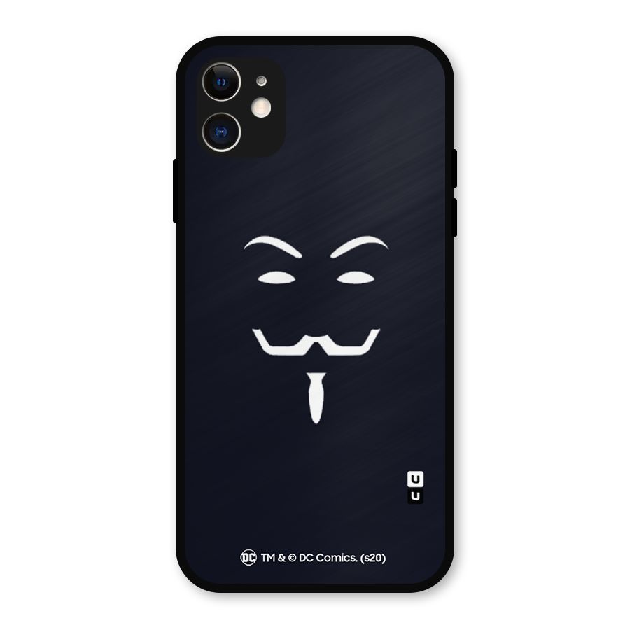 Minimal Anonymous Mask Metal Back Case for iPhone 11