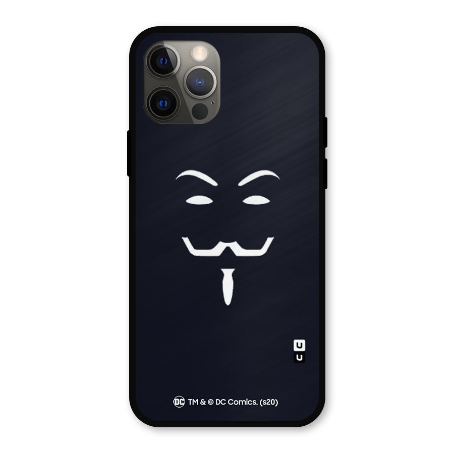 Minimal Anonymous Mask Metal Back Case for iPhone 12 Pro