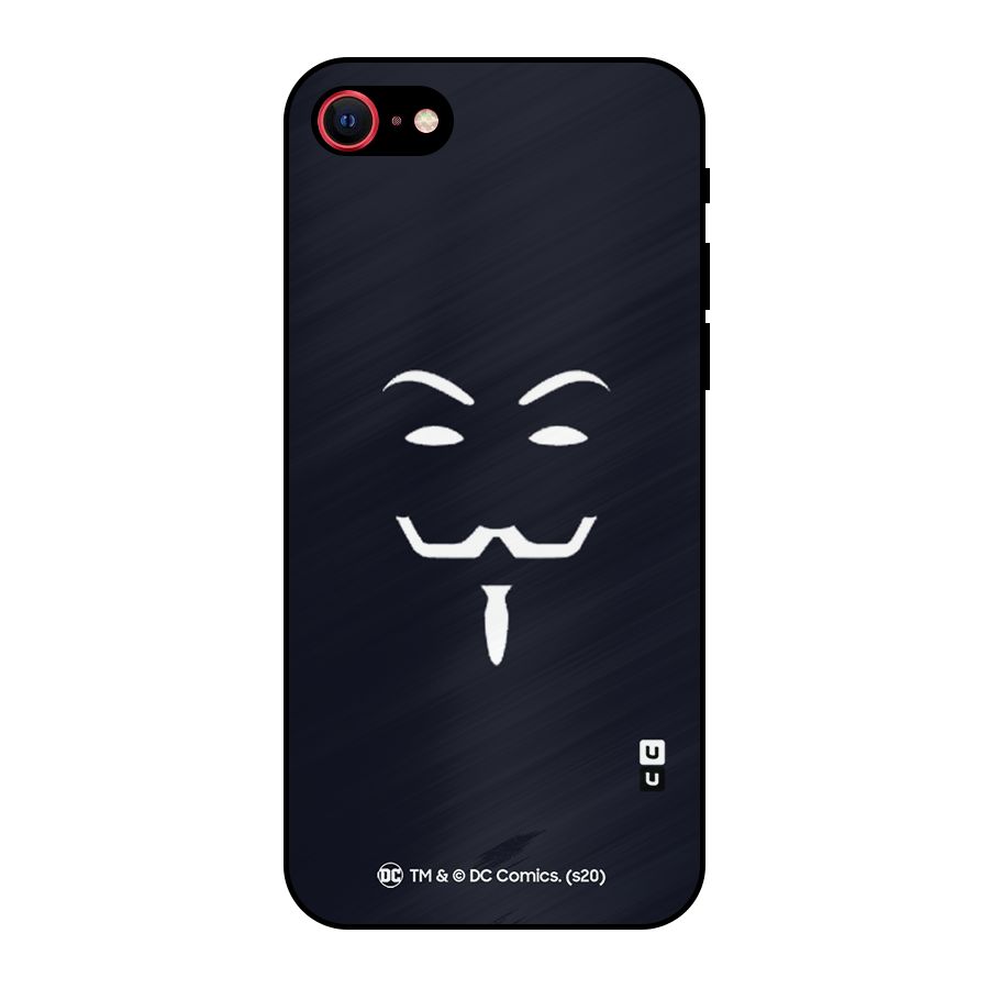 Minimal Anonymous Mask Metal Back Case for iPhone SE 2020