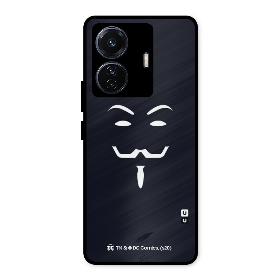 Minimal Anonymous Mask Metal Back Case for iQOO Z6