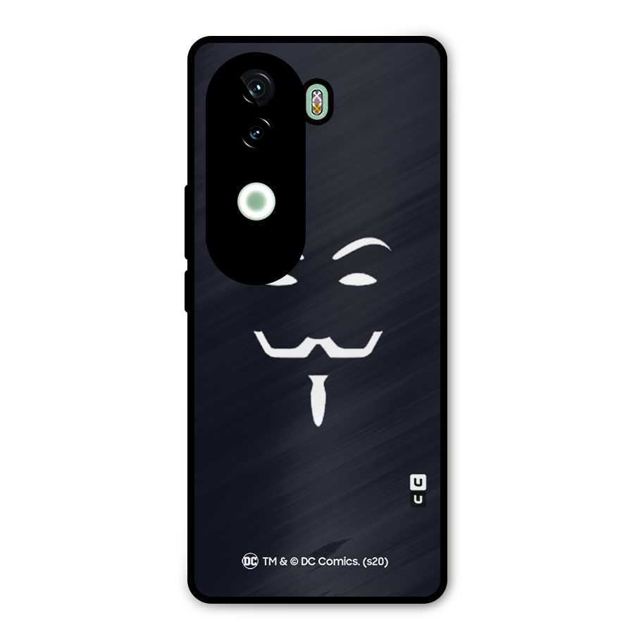 Minimal Anonymous Mask Metal Back Case for iQOO Z9s