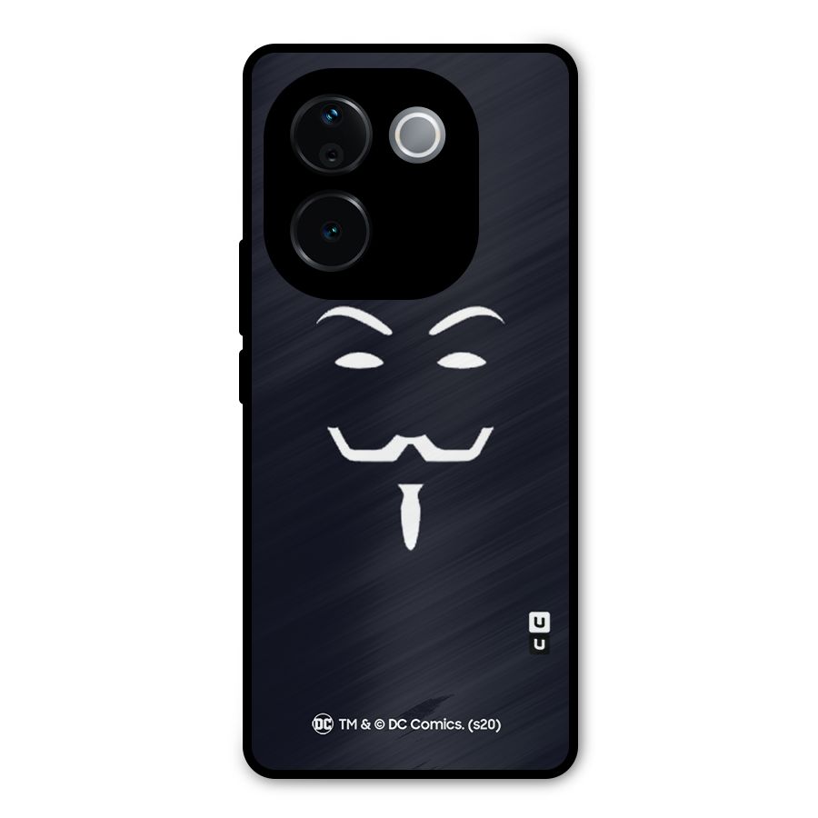 Minimal Anonymous Mask Metal Back Case for iQOO Z9s Pro