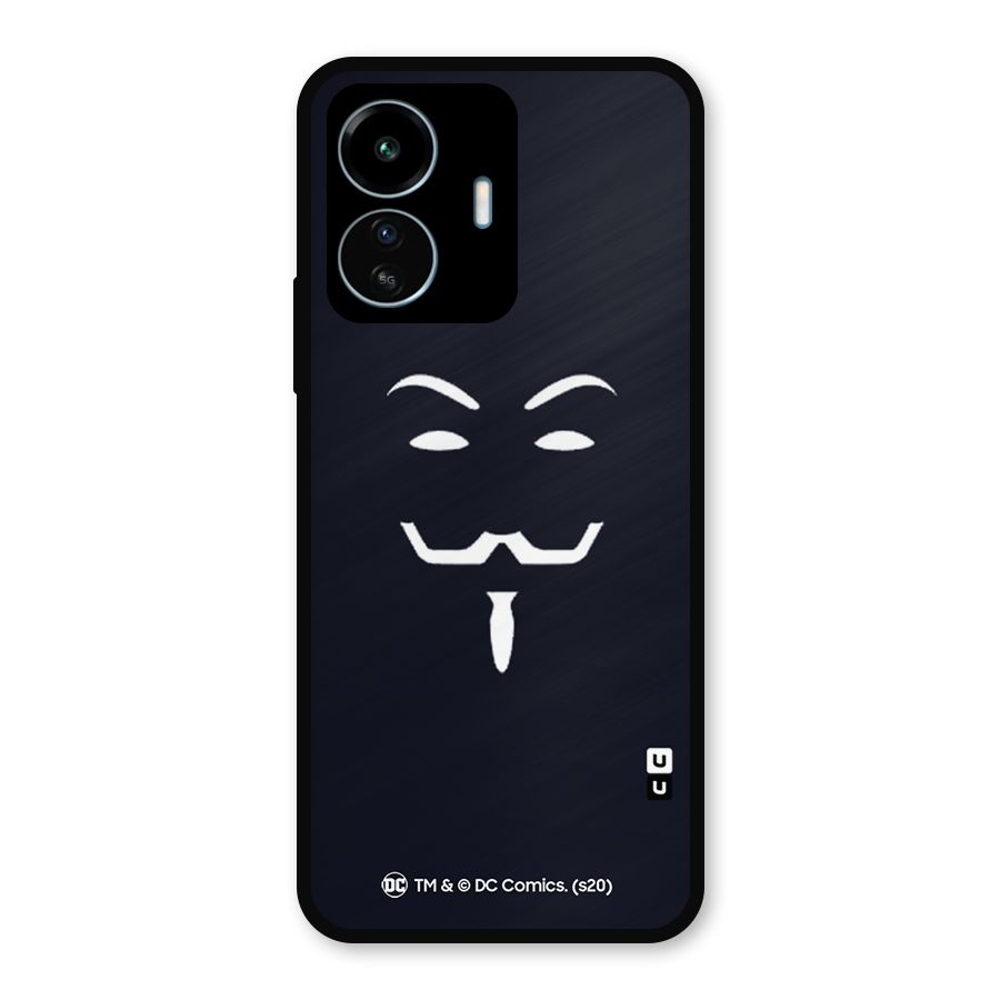 Minimal Anonymous Mask Metal Back Case for vivo iQOO Z6 Lite 5G