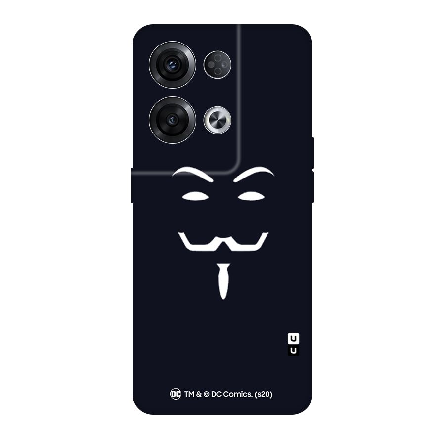 Minimal Anonymous Mask Original Polycarbonate Back Case for Oppo Reno8 Pro 5G