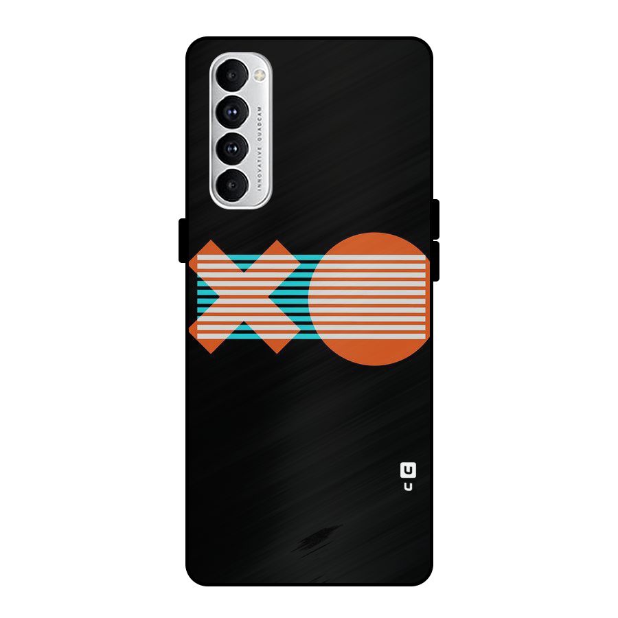 Minimal Art Metal Back Case for Oppo Reno4 Pro