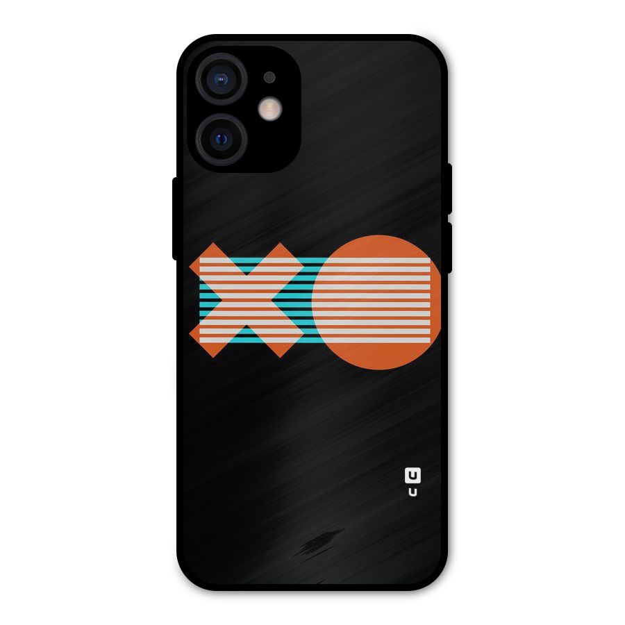 Minimal Art Metal Back Case for iPhone 12 Mini
