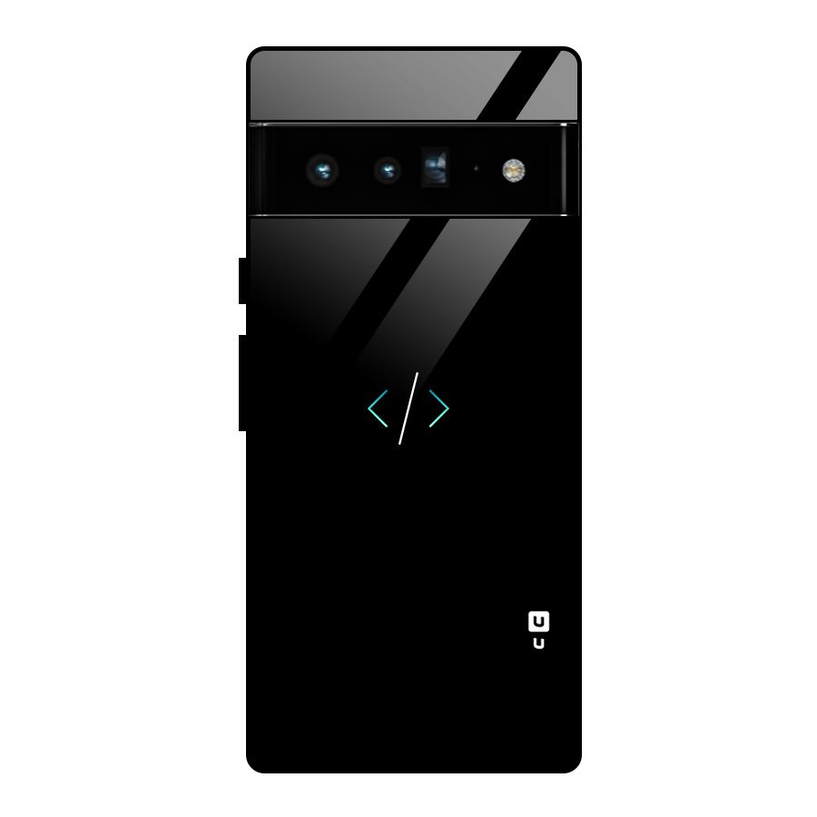 Minimal Dark Coding Glass Back Case for Google Pixel 6 Pro