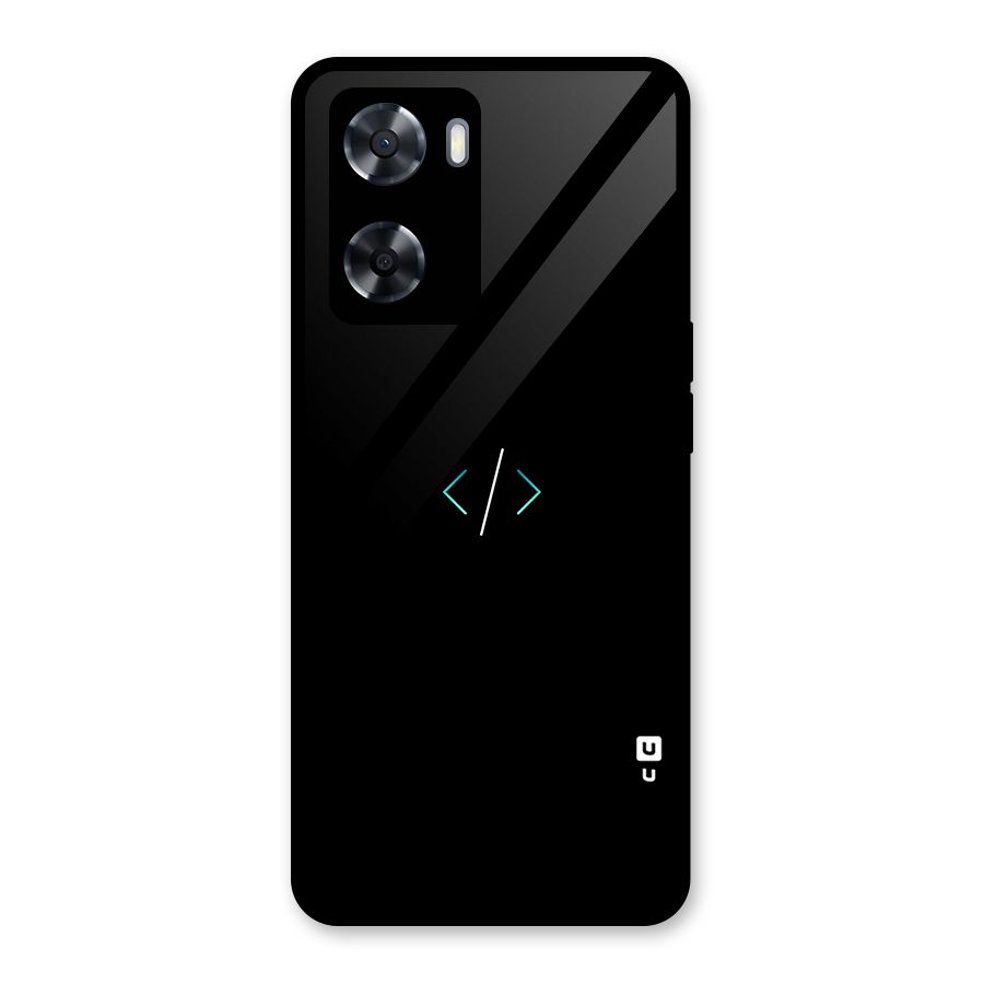 Minimal Dark Coding Glass Back Case for OnePlus Nord N20 SE